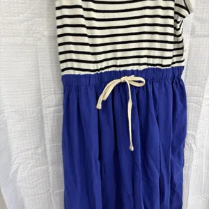 Free People Jumpsuit Womens Size Small Le Plage Blue White Black Stripe NWT thumbnail 4