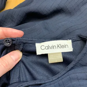 Calvin‎ Klein Navy Blue Tiered Babydoll Dress 3/4 Balloon Sleeve CD2H4N Size 2 thumbnail 6