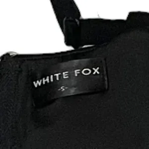 White Fox Cropped Corset Top - Black - Small thumbnail 8