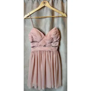 Hailey Logan Pink Chiffon Party Dress Size 7/8 Fit Flare Mini thumbnail 4