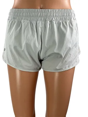 Lululemon Women's Gray High Rise Mesh Yoga Gym Athletic Running Shorts Size S thumbnail 1