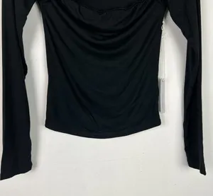NWT Six/Fifty Black Off The Shoulder with Front Cut Out Shirt Size Medium M NEW thumbnail 5