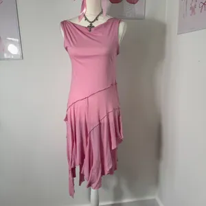 Free People Sing‎ Out Loud Tunic Top Dress Asymmetrical Pink New Womens S thumbnail 2