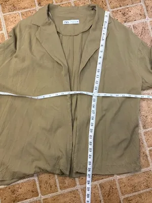 Zara Green Oversized Open Front Jacket thumbnail 11
