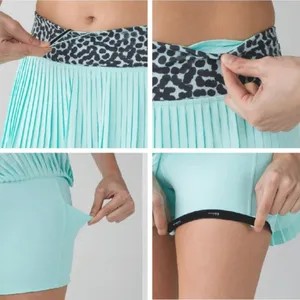 Lululemon Womens Pleat to Street Skirt Skort Sz 4 in Tranquil Blue / Ace Spot thumbnail 2
