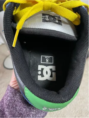 Women’s DC Shoes Sneakers Size 8 Black Silver Red Blue Green Yellow thumbnail 5