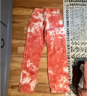 Women’s tie dye jeans Orange thumbnail 2