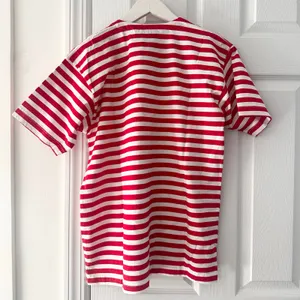 I AM Vintage Red White Stripe Sun Moon Embroidered Beaded Cotton Y2K Small 3D thumbnail 2