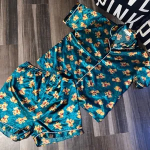 Teal Floral Pajama Set thumbnail 1