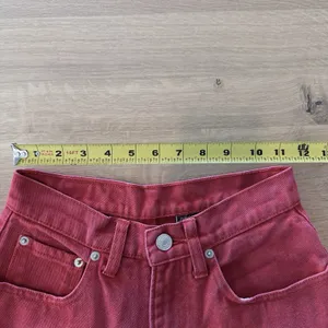 Vintage 90s JORDACHE 100% Cotton Red High Rise Jeans Sz 7/8 23” XS Butter mom thumbnail 10