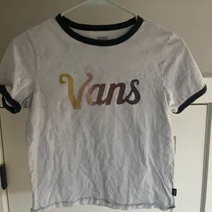 Vans White Tee with Gradient Logo thumbnail 1