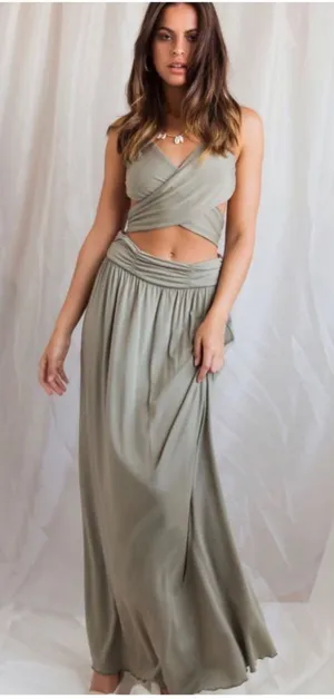 Peppermayo Green Twist Maxi Dress Large thumbnail 1