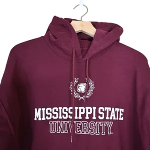 Mississippi State University Womens L Burgundy Hoodie thumbnail 3