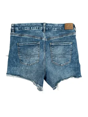 American Eagle AE Next Level Stretch Ripped Denim Shorts Size 10 Distresses thumbnail 2