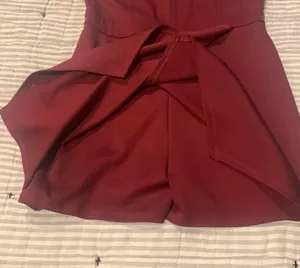 Soprano Maroon Envelope Romper thumbnail 4