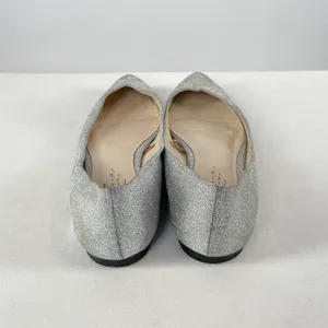Zara Glitter Slip On Point Toe Ballet Flats in‎ Silver Size 38 or 7.5 thumbnail 4