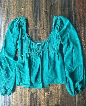 Abercrombie Sweetheart Blouse - Green thumbnail 4