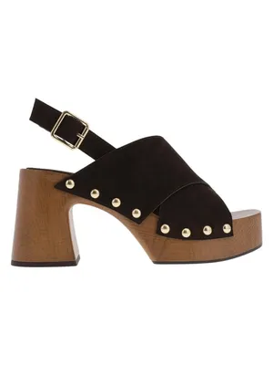 NWT Mia Womens Eudora Platform Heels Studded GS1754706 Chocolate Brown 8M thumbnail 2