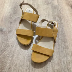 Seven Dials | Milana Mustard Yellow Espadrille Wedge Platform Sandal Shoes,‎ 9M thumbnail 2