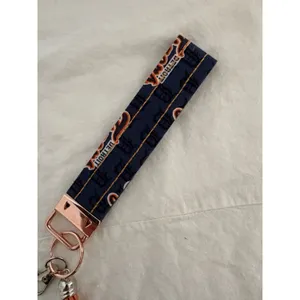 Detroit Tigers MLB Team Wrist Strap Key Fob Keychain 1" x5.5" Handmade Baseball thumbnail 6