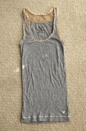 American Eagle Outfitters Lace Trim Vintage Tank Top ASO Elena Gilbert Size S thumbnail 3