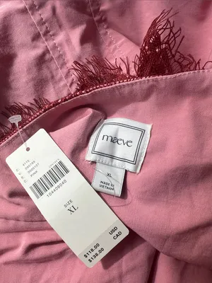 Anthropologie Maeve Pink Lace Bow Tank Top XL New With Tags coquette girly thumbnail 5
