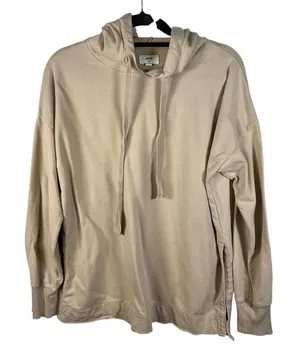Aerie Oversized Hoodie Sweatshirt Tan Wide Drawstring Relaxed Fit Comfy Size S‎ thumbnail 1