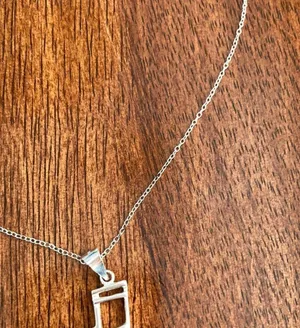 NEW Charming Charlie Musical Note Silver Choker Pendant Necklace NWOT thumbnail 3