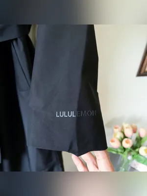 Lululemon Oversized Tie-Waist Trench Coat Black‎ Size 2 Excellent thumbnail 5