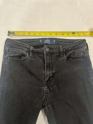 Hollister High Rise Super Skinny Distressed Black Jeans - 7R thumbnail 6