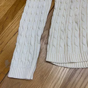 Karen Scott Womens Cream Cable Knit Long Sleeve Crew Neck Sweater Size Medium‎ thumbnail 2