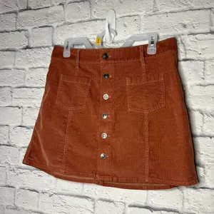 Aerie Corduroy Mini Button Skirt size L. thumbnail 2