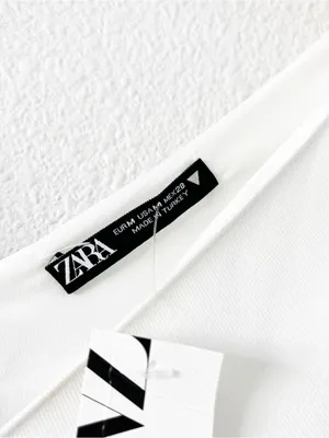 Zara White Double V-Neck Flowy Bridal Mini Dress thumbnail 3
