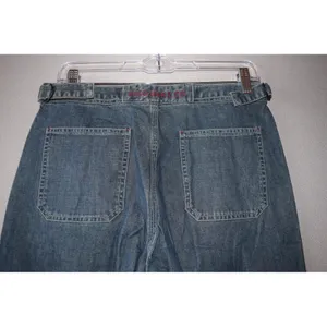 Polo Jeans Co Ralph Lauren Carpenter Pants Womens 6 Blue NEW Wide Leg Utility thumbnail 5