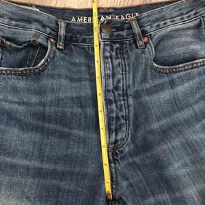 American Eagle Hi-Rise Girlfriend Jeans Blue Denim US 6 Long thumbnail 6