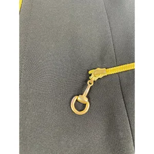 Jones New York Blazer Vest Size 8 Black Gold Zipper Detail 90s thumbnail 7