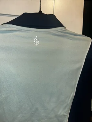 NWT Free People Movement Hall Of Fame Polo Top- Crystal Waters Combo $58 MSRP thumbnail 6