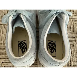 Vans Houndstooth Emboss Old Skool Sneakers Size 8.5 Winter Sky Blue thumbnail 6