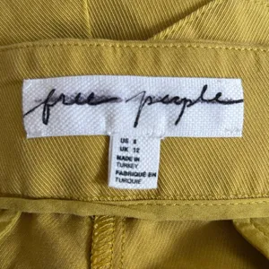 Free People‎ Gabbie Trousers Pants Slacks Mustard Yellow Size 8 thumbnail 7