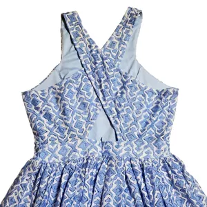Altard State Dress Blue White Crossed Back sz M Cottagecore Coquette Dollette thumbnail 8
