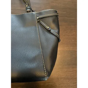 Lauren Ralph Lauren LRL Black Leather Sheldon Tote Handbag Shoulder Bag Purse thumbnail 12