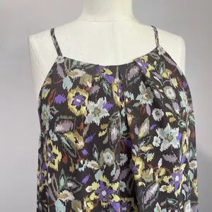 Melloday‎ Floral Maxi Dress Size M Boho Tiered Spaghetti Strap thumbnail 5