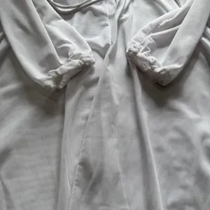 Sheer Long Cardigan Swim Cover White thumbnail 4