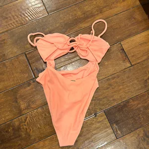 White fox one piece swimsuit thumbnail 3