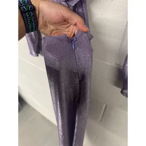 Bronx & Banco Sz M Purple Amara Lilac Cut Out Metallic Long Sleeve Maxi Dress thumbnail 9