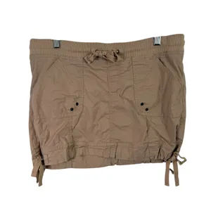 Old‎ Navy Y2K Beige Utility Mini Skirt Pull On Stretch Cotton Womens Size Small thumbnail 2
