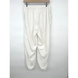 Vintage Nike Track Pants Women Medium White 90s Windbreaker Joggers Swoosh Logo thumbnail 4