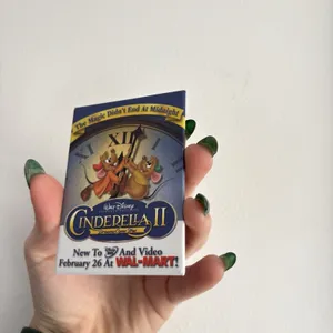 Vintage Cinderella 2 Movie‎ Promo Pin Brooch Button Disney Y2K Blue Walmart thumbnail 3