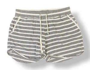 White + Warren Striped Drawstring Shorts Womens Size S‎ Gray White Lounge thumbnail 1