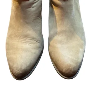 Vionic Booties Womens‎ Size 11 Taupe Suede Leather Block Heel Cut Out Buckle Zip thumbnail 2